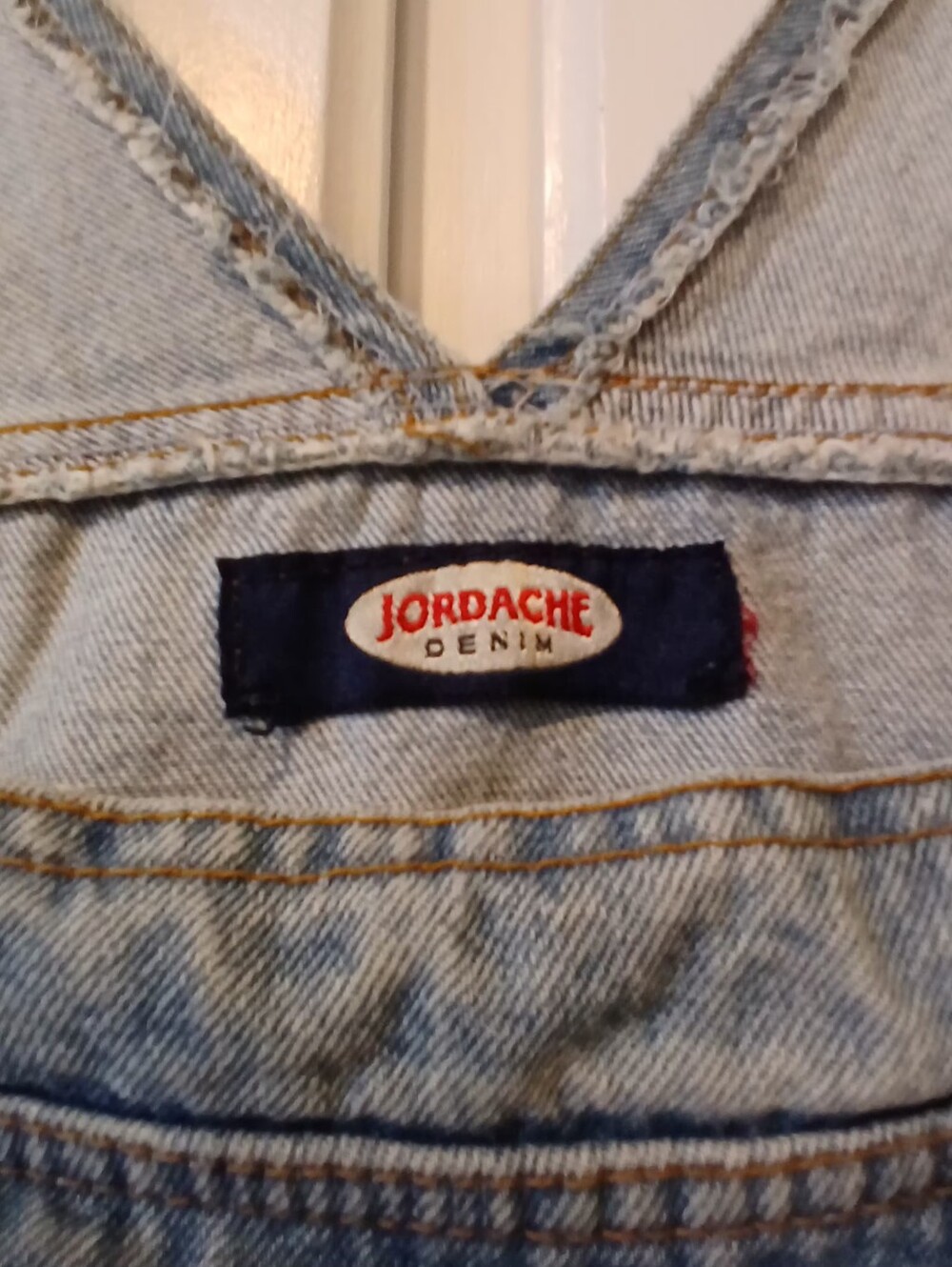 Vintage Jordache Denim Skort Overalls, Pockets, Adjustable Straps, Size 34 Waist - Picture 4 of 4